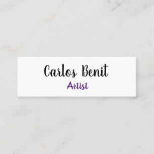 white simple minimal text style BUSINESS CARD