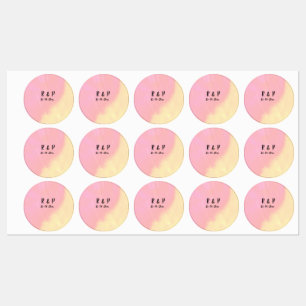 white simple minimal text style wedding pink yello