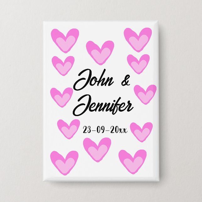 white simple minimal text style wedding pinkheart  (Front)