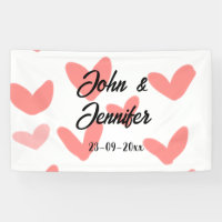 white simple minimal text style wedding red heart