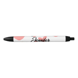 white simple minimal text style wedding red heart black ink pen