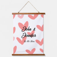 white simple minimal text style wedding red heart