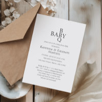 White Simple Minimalist BBQ Baby Shower