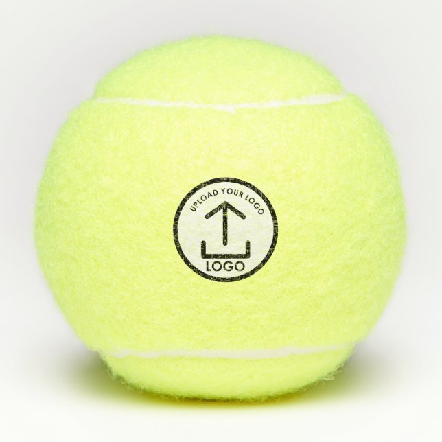 White Simple Modern Professional Business Logo Tennis Balls (Front)