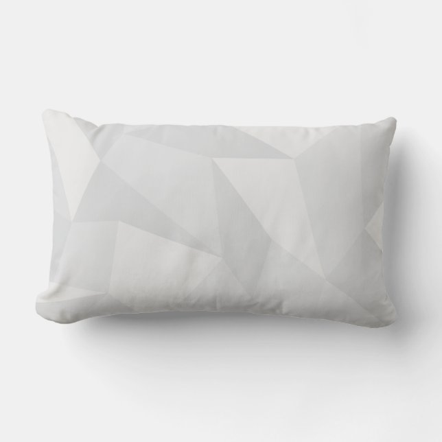 White, simple, modern, urban, cool, trendy pattern lumbar cushion (Front)