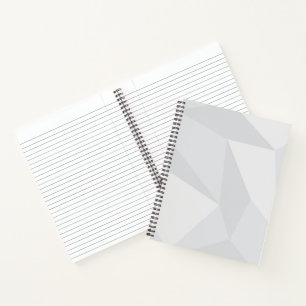 White, simple, modern, urban, cool, trendy pattern notebook