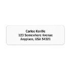 White Simple Plain Return Address Labels
