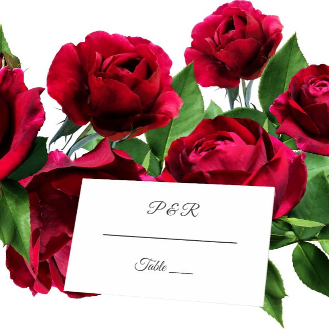 White Simple Stylised Script Wedding Place Card (In Situ Wedding)