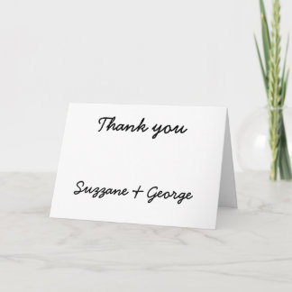 White Simple Thank You Card