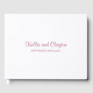 White Simple Wedding Guest Book