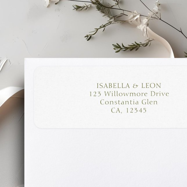 White | Simple Wedding Return Address (Creator Uploaded)