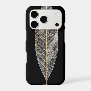 White Skeleton Leaf Gold Vein - Ultra Narrow