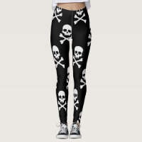 White Skull and Crossbones Pattern
