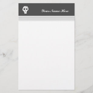 White Skull Stationery