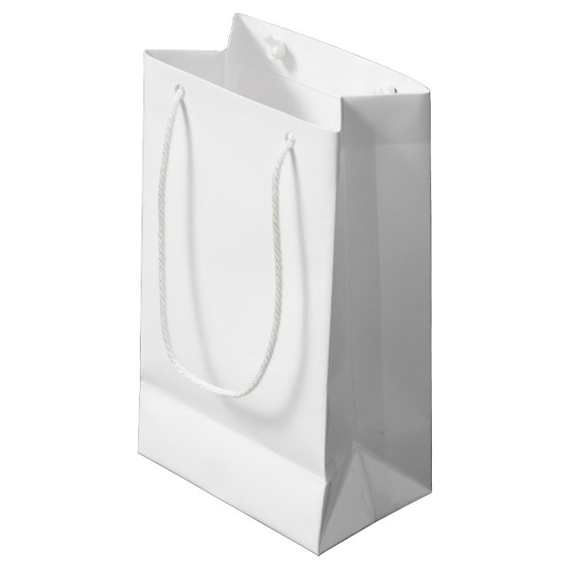 White Small Gift Bag (Front Angled)