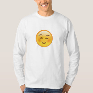 White Smiling Face Emoji T-Shirt