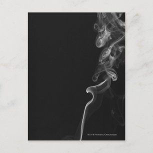 White Smoke Against A Black Background Postcard