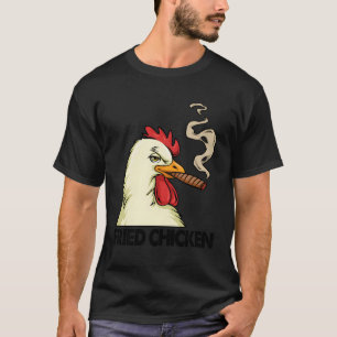 White Smoking Chicken Fried Chicken T-Shirt