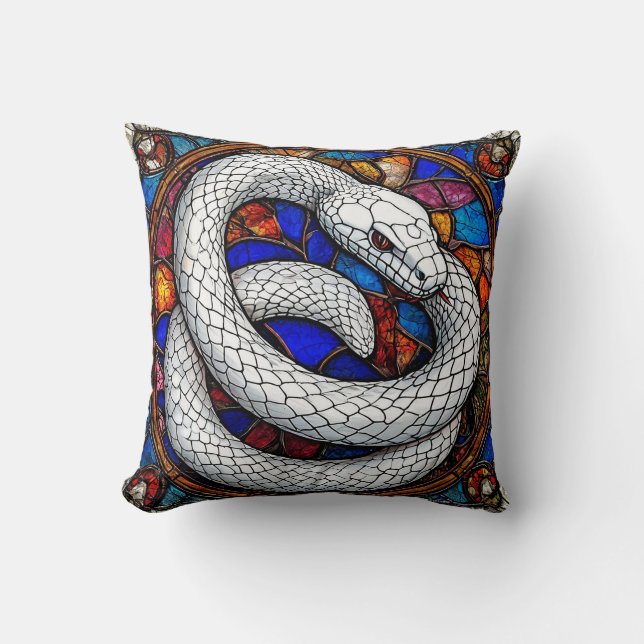 White Snake Cushion (Front)