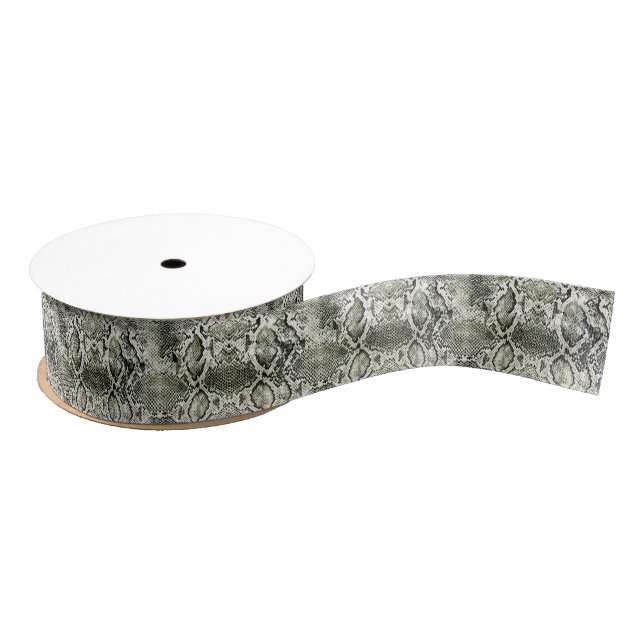 White Snake print Grosgrain Ribbon (Spool)
