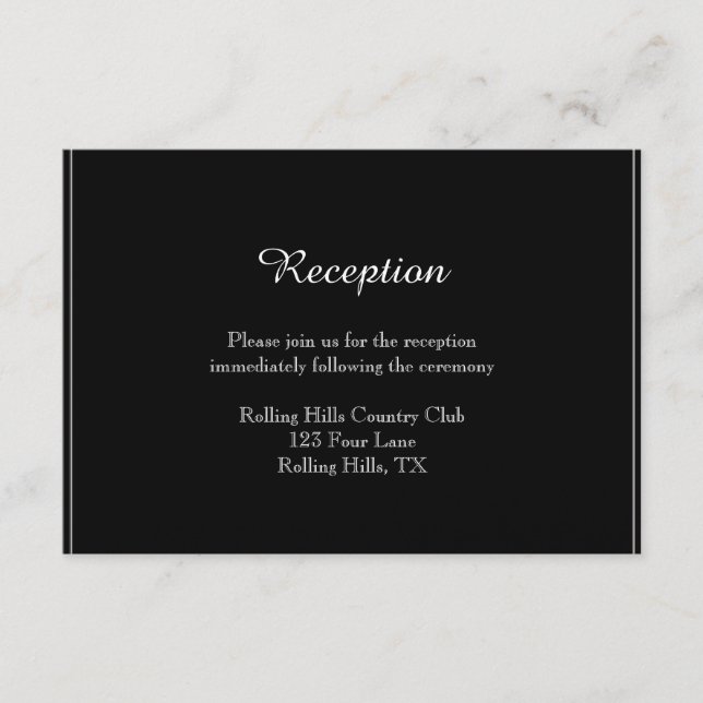 White Snow Bell Flowers Wedding Reception Insert (Front)
