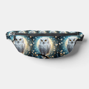 White Snow Owl With Sparkle,  Bum Bags