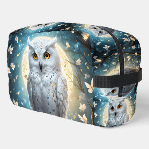 White Snow Owl With Sparkle, Toiletries Bag