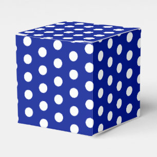 White snow snowflakes cobalt blue gift favour box