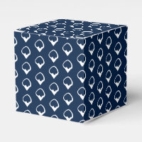 White snow snowflakes navy blue gift