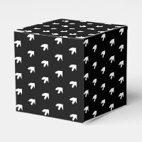 White snow star snowflakes pattern black gift