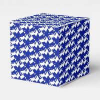 White snow star snowflakes pattern cobalt blue
