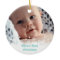 White snowflake blue gingerbread kid custom photo