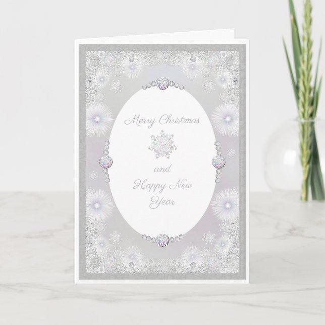 White Snowflake Card (Front)