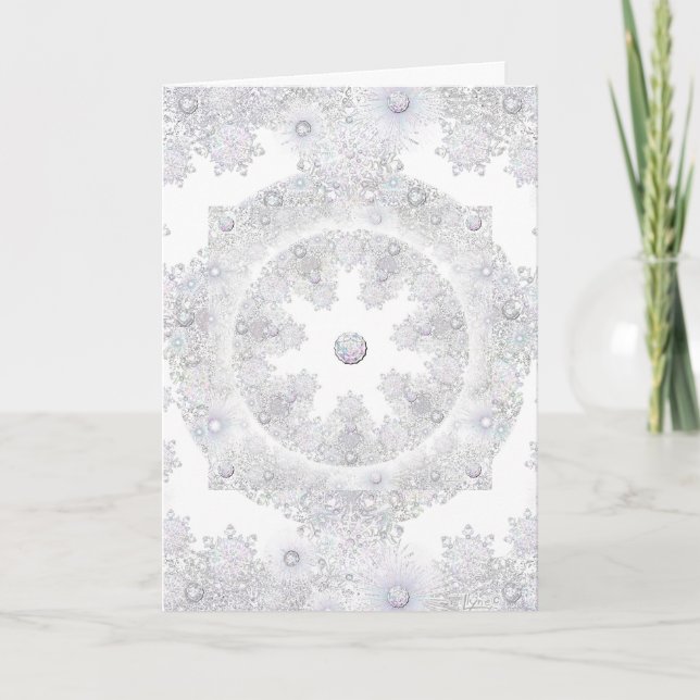 White snowflake card (Front)