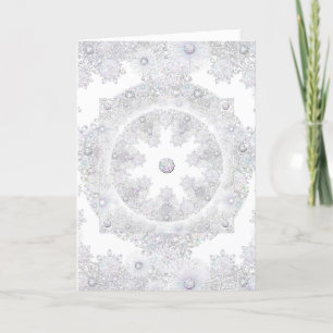 White snowflake card