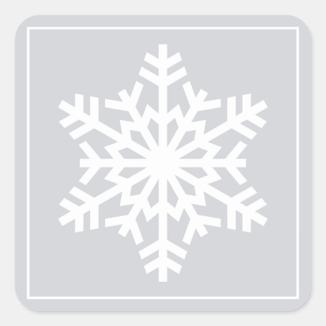 White Snowflake Christmas Holiday Gift Labels (Front)