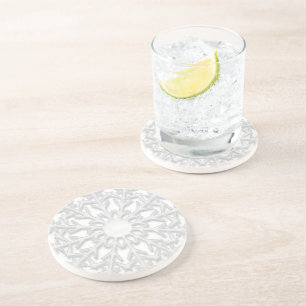 White Snowflake Coaster