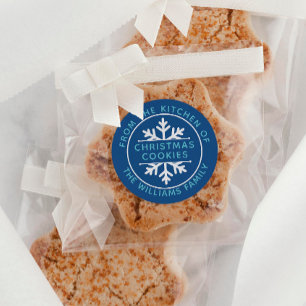 White Snowflake From The Kitchen Christmas Baking Classic Round Sticker