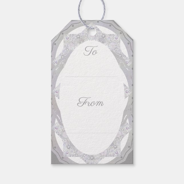 White snowflake gift tags (Front)