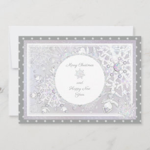 white snowflake holiday card
