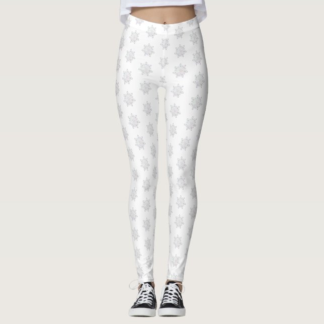 White snowflake leggings (Front)