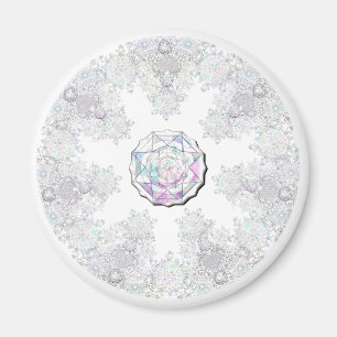 white snowflake magnet