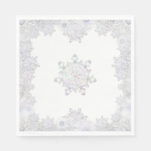 White snowflake napkin