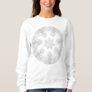 white snowflake sweatshirt