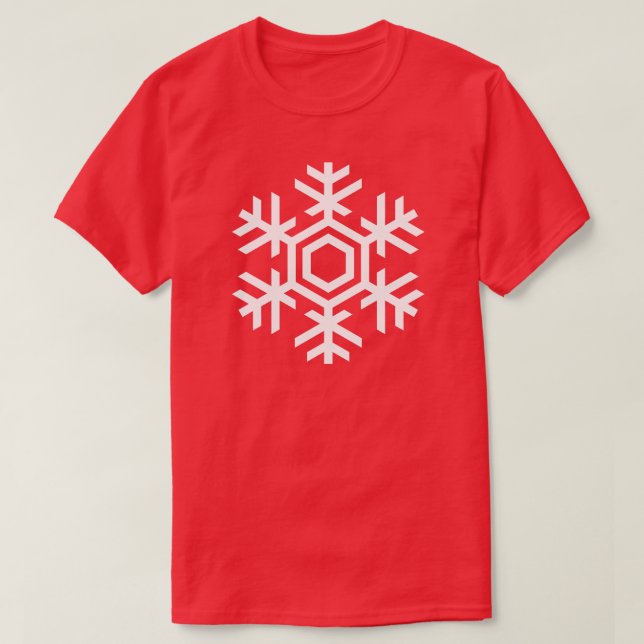 White Snowflake T-Shirt (Design Front)