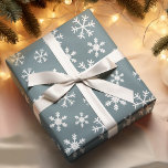 White Snowflakes Blue On Background Christmas Wrapping Paper<br><div class="desc">White Snowflakes Blue On Background Christmas</div>