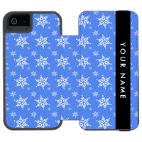 White Snowflakes, Blue, Your name, Personalise