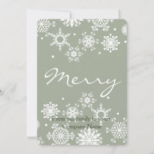White Snowflakes Corporate Christmas Card