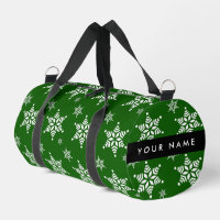 White Snowflakes, Green, Your name, Personalise