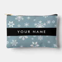 White Snowflakes, Grey, Your name, Personalise